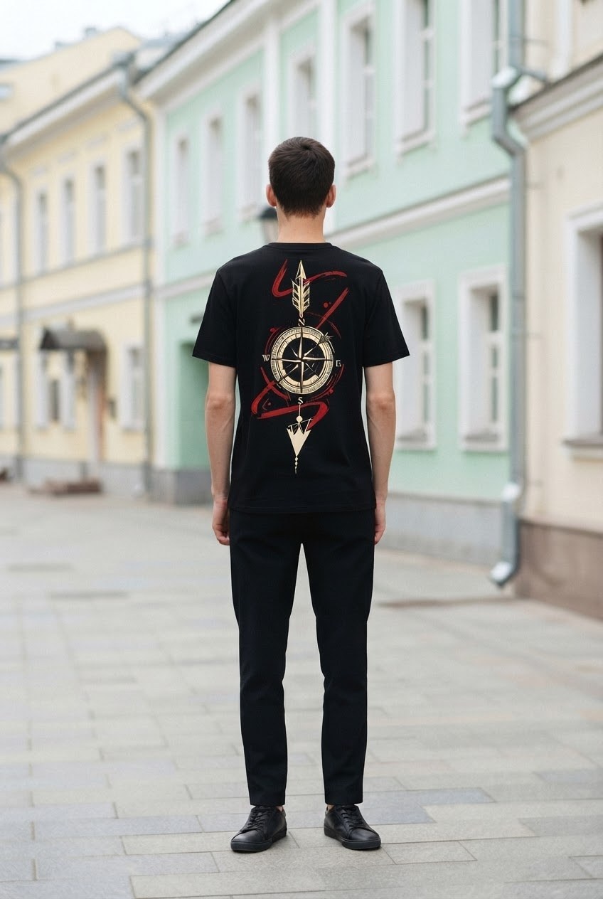 Компас и стрела — футболка MSKOV