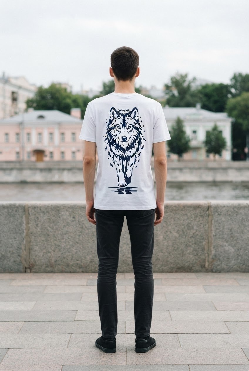 Волк у воды — футболка MSKOV