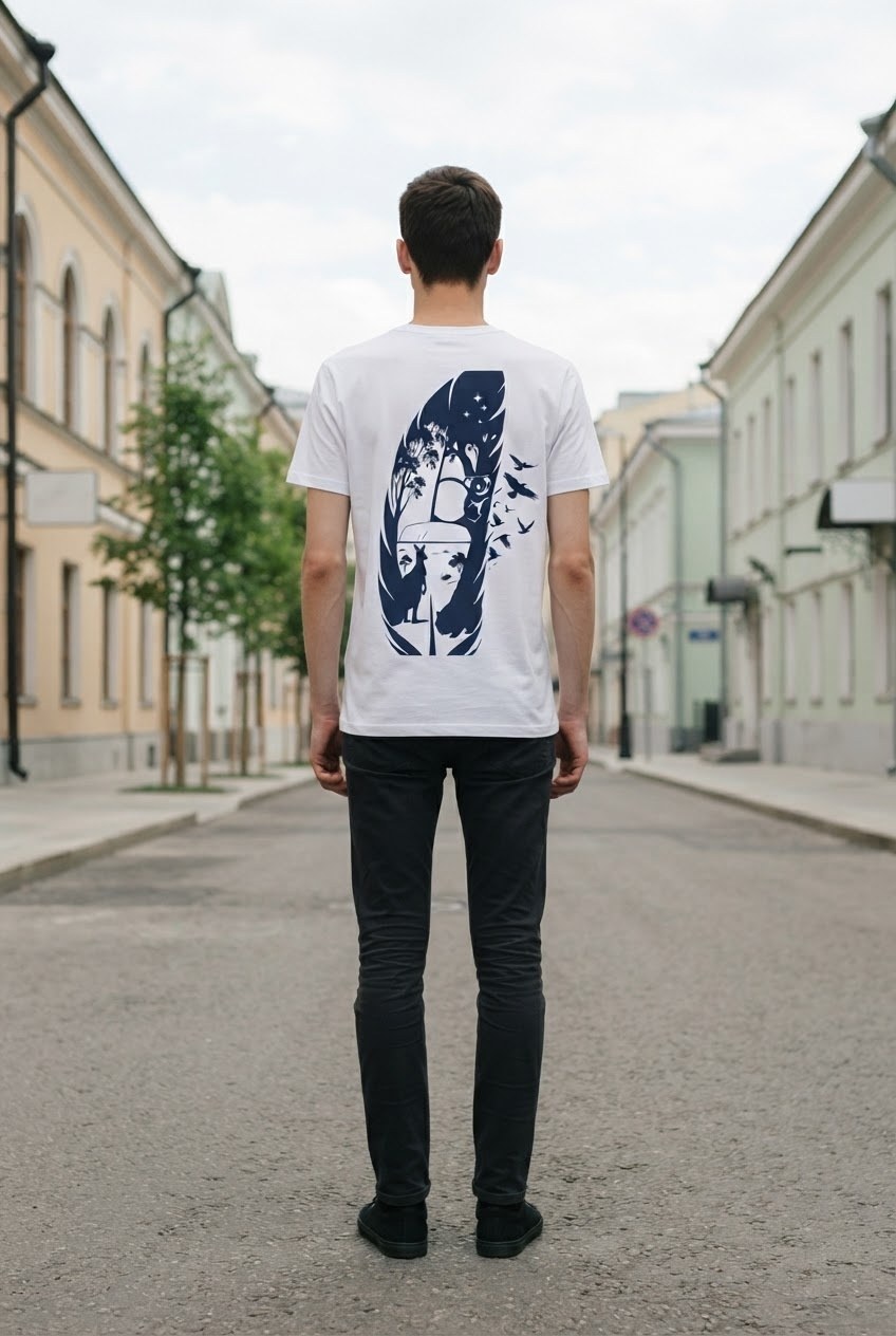 Перо: дикая природа — футболка MSKOV