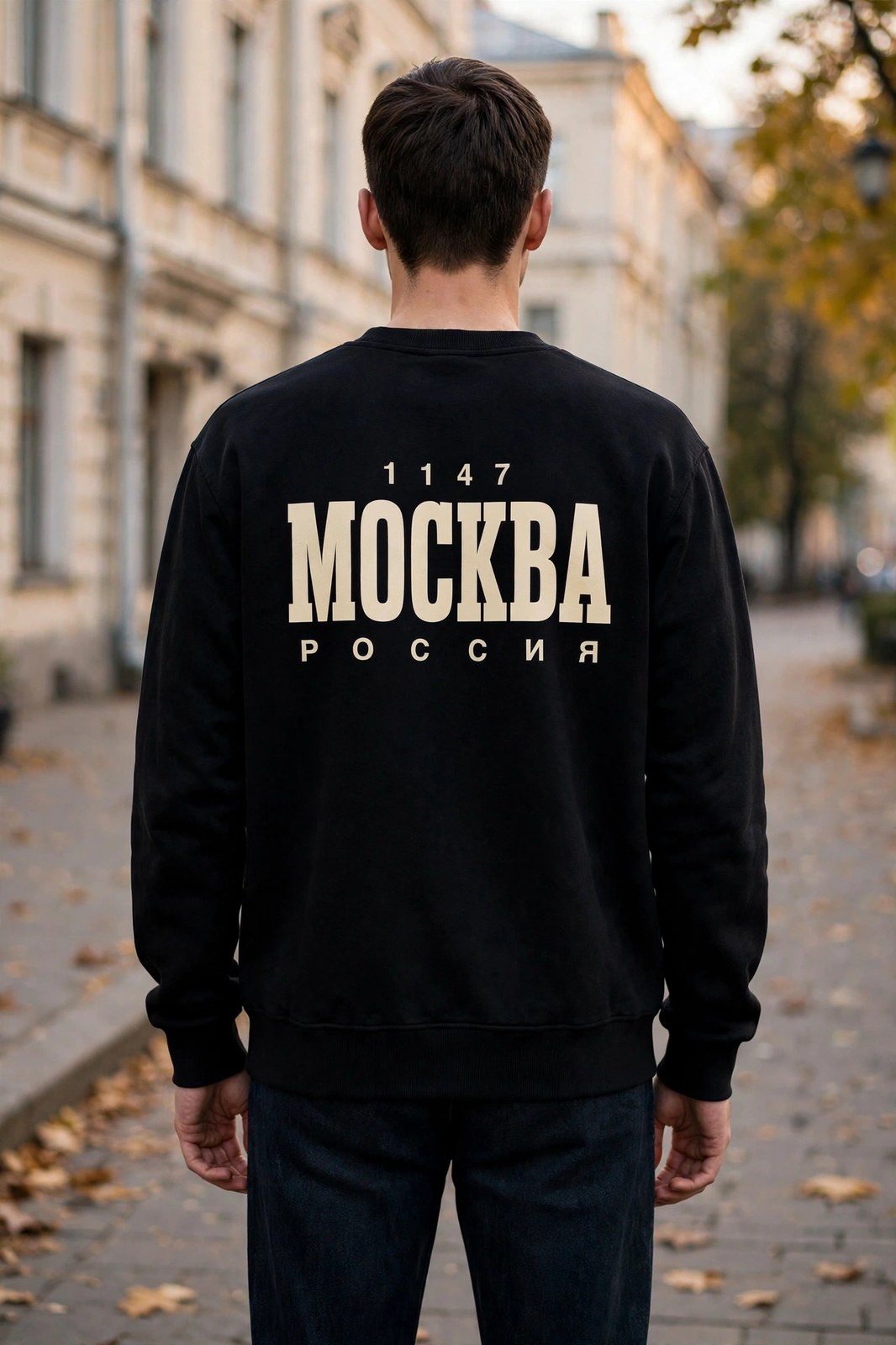 Москва с принтом на спине — свитшот MSKOV