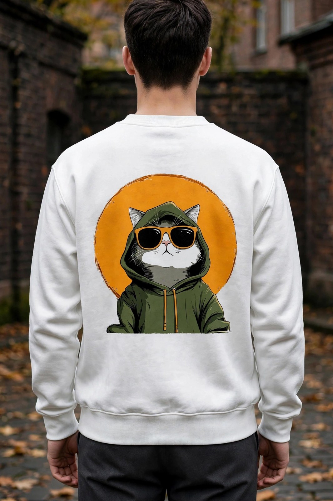 Кот в худи — свитшот MSKOV