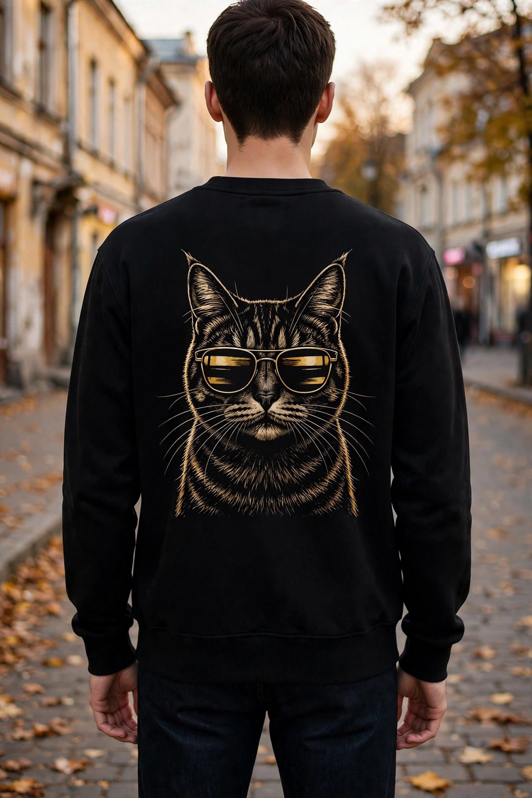 Кот в очках — свитшот MSKOV